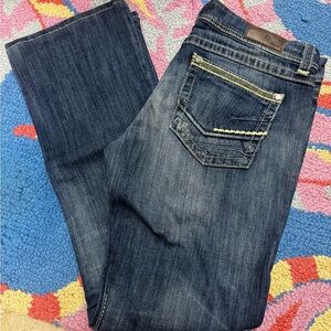 BKE Dark Blue Straight Leg Jeans